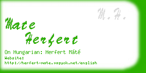 mate herfert business card