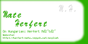 mate herfert business card